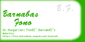 barnabas fono business card